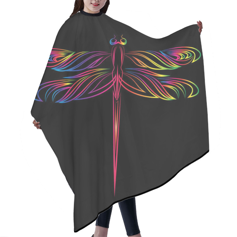 Personality  Vector Image Of An Dragonfly Hair Cutting Cape