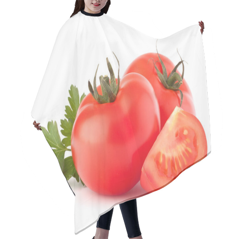 Personality  Tomato Vegetables And Parsley Leaves Still Life Hair Cutting Cape