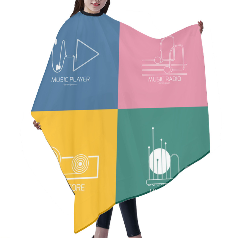 Personality  Music Logos And Signs Hair Cutting Cape