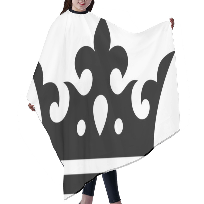 Personality  Black Crown Icon   Hair Cutting Cape