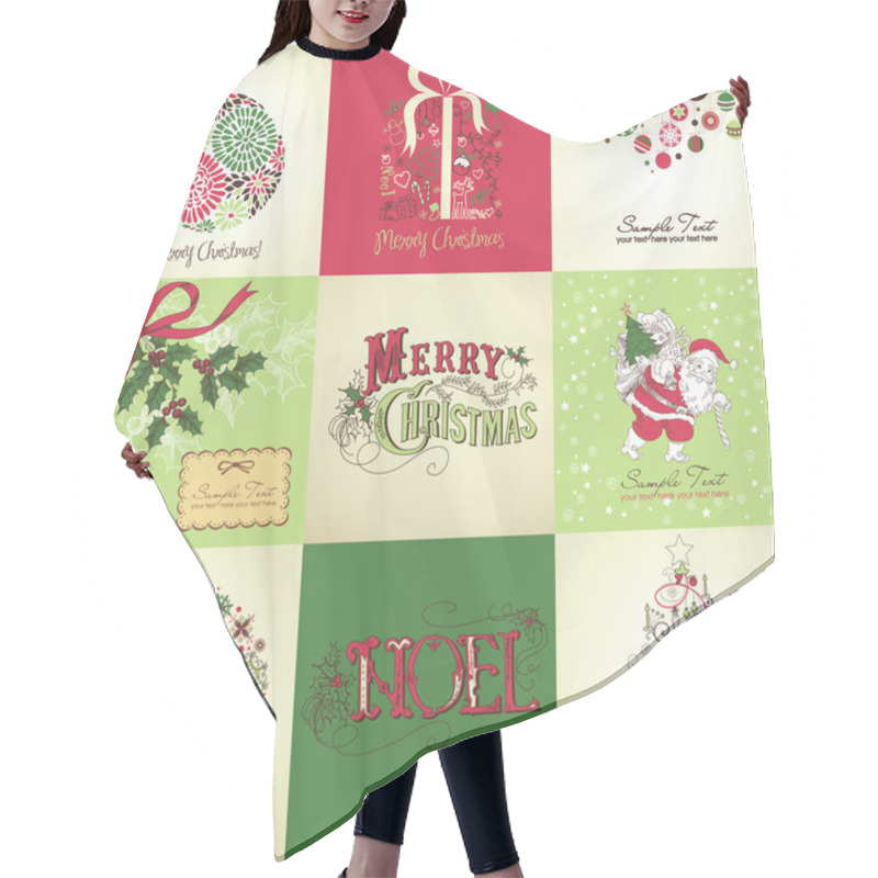 Personality  Christmas Cards Hair Cutting Cape