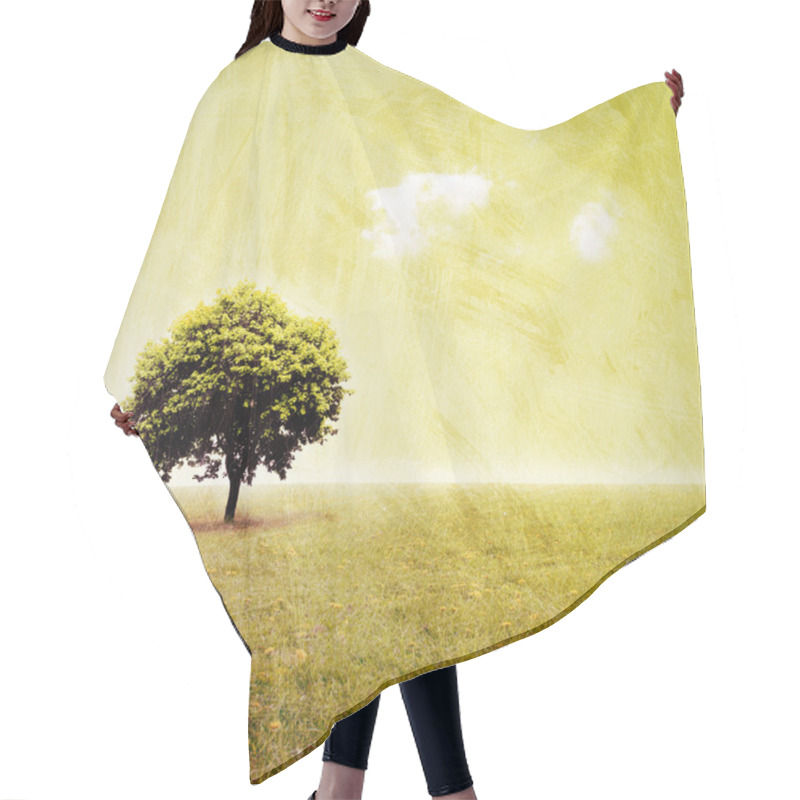 Personality  Grunge Landscape Hair Cutting Cape