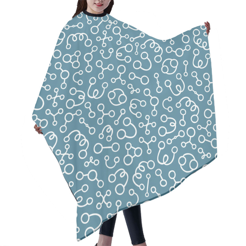 Personality  Abstract Molecules Pattern Hair Cutting Cape