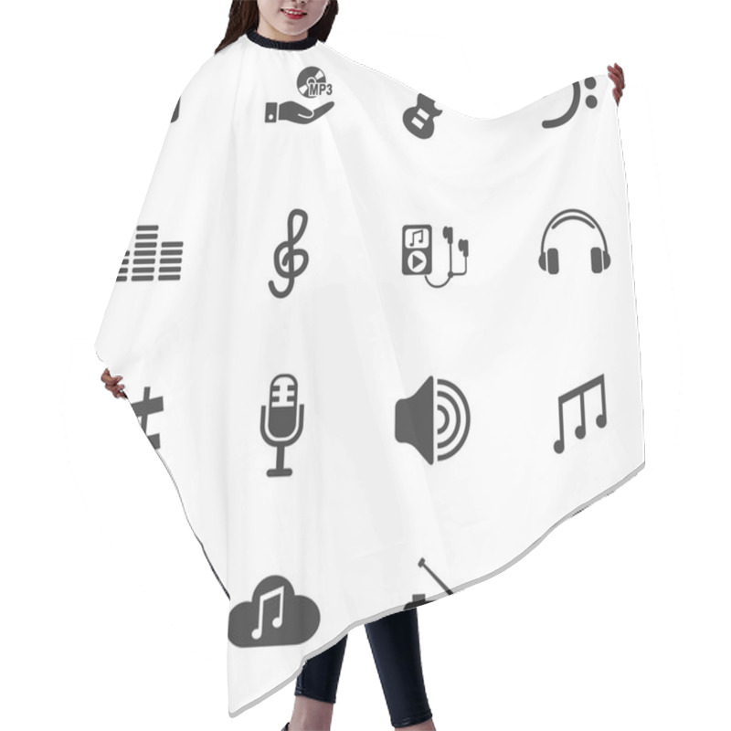 Personality  Music Icon Set Hair Cutting Cape