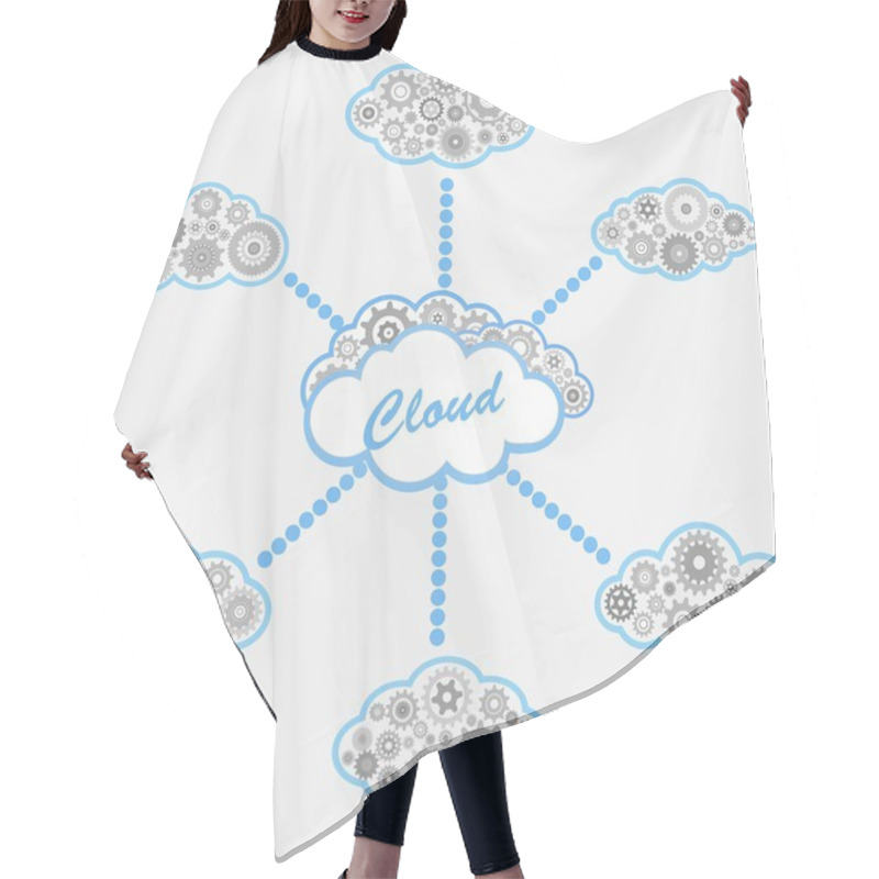 Personality  Cloud Computing Service Hair Cutting Cape