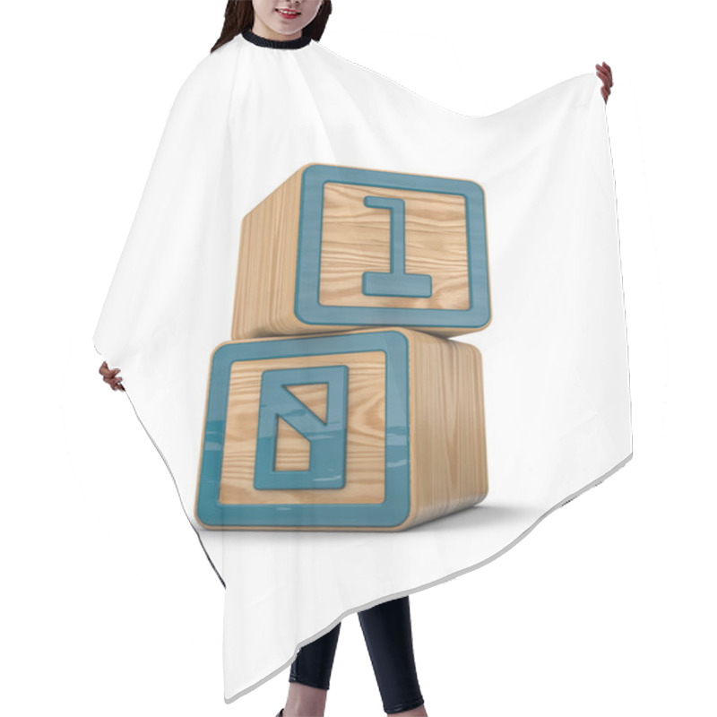 Personality  Binary Blocks Hair Cutting Cape