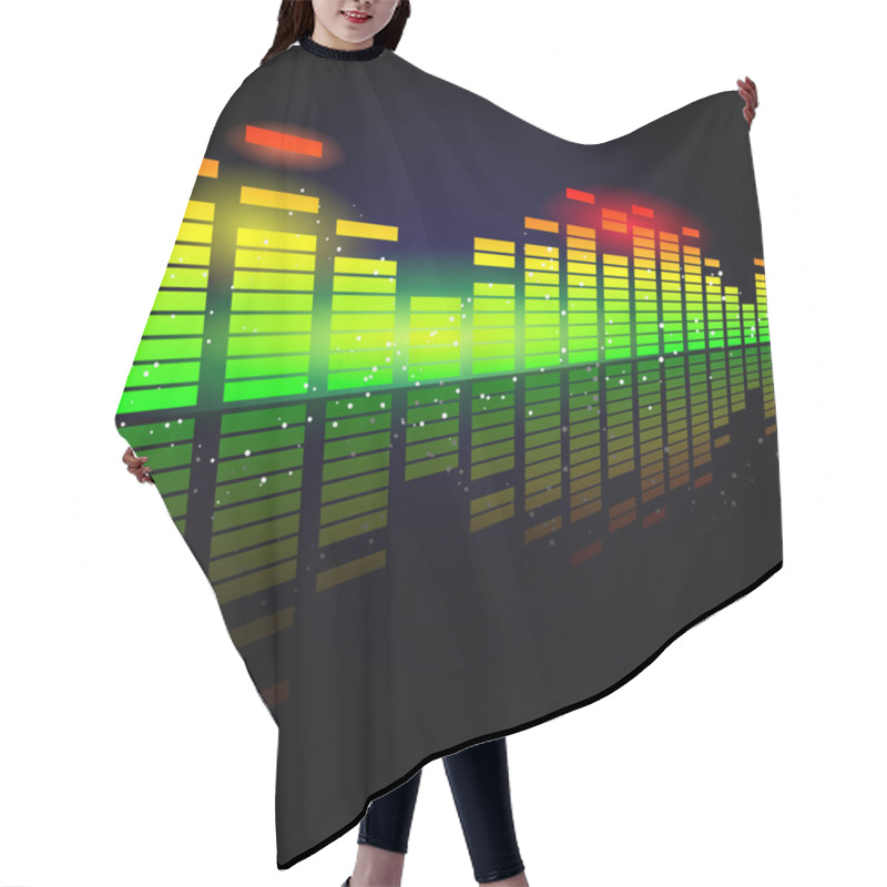 Personality  Digital Equalizer Hair Cutting Cape