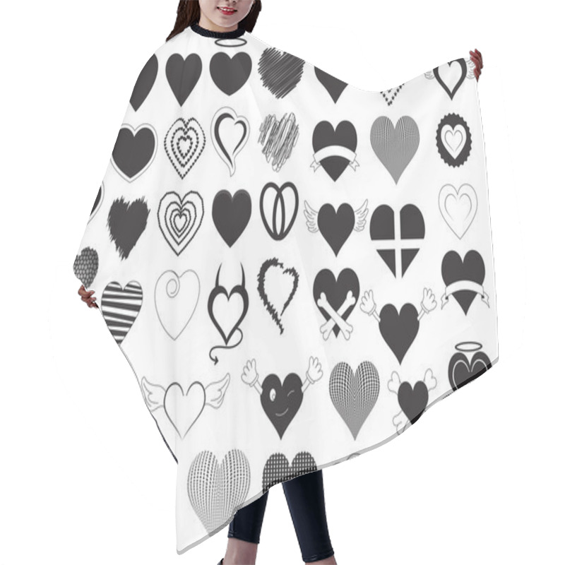 Personality  Hearts Vectors Hair Cutting Cape