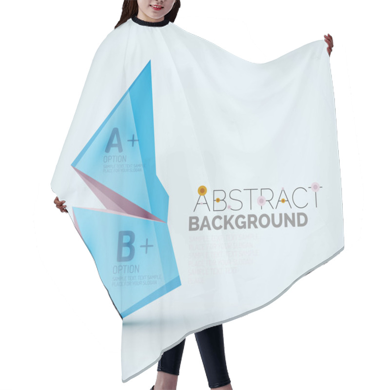 Personality  Geometric Shapes With Sample Text. Hair Cutting Cape