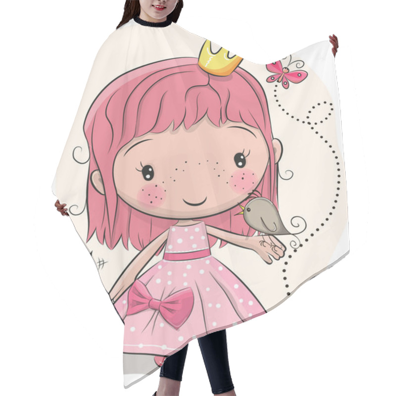 Personality  Cute Fairy-tale Princess And A Bird Hair Cutting Cape