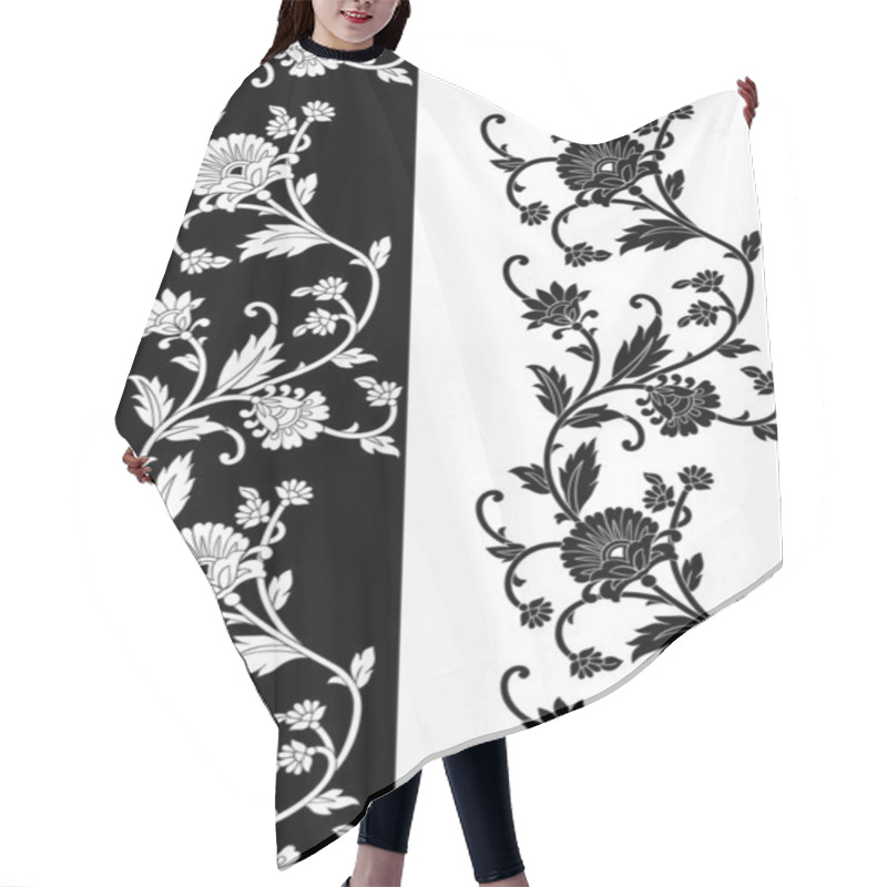 Personality  Seamless Vector Floral Border Hair Cutting Cape