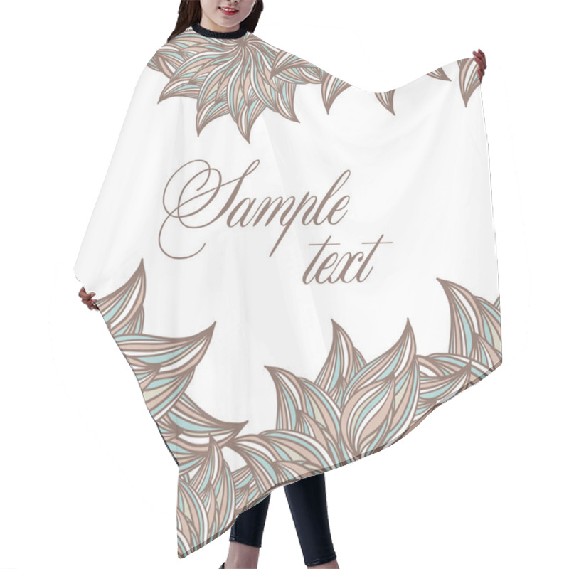 Personality  Texture With Abstract Flowers Doodle Circles Seamless Hair Cutting Cape