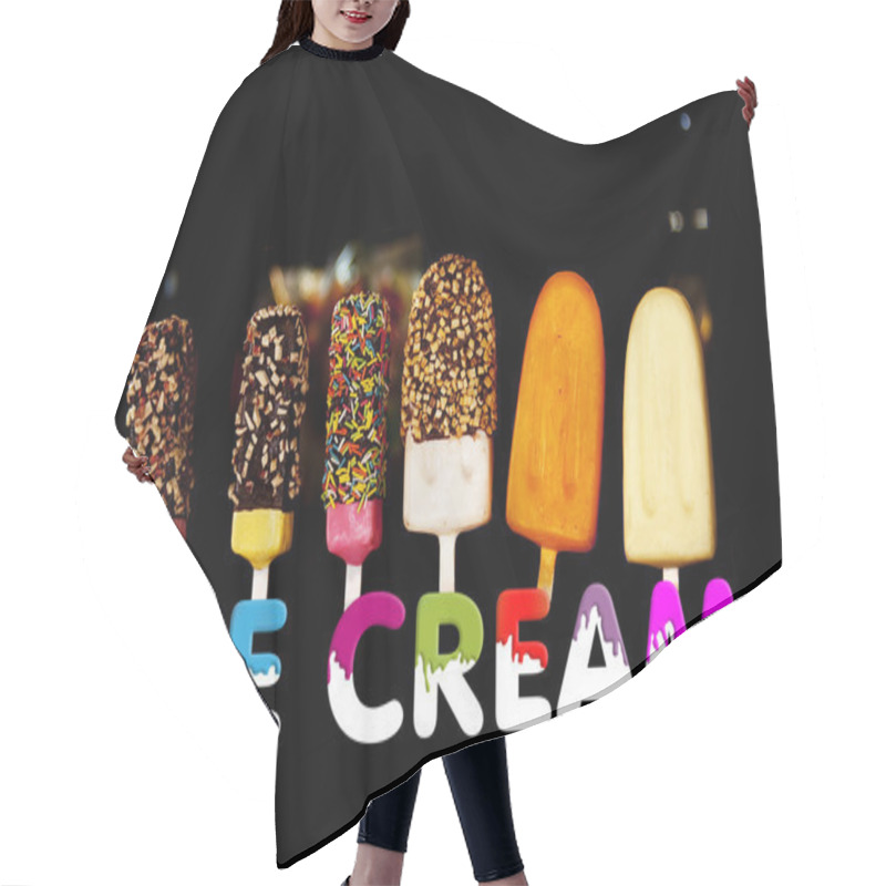 Personality  Ice Stick And Ice Pop Hair Cutting Cape