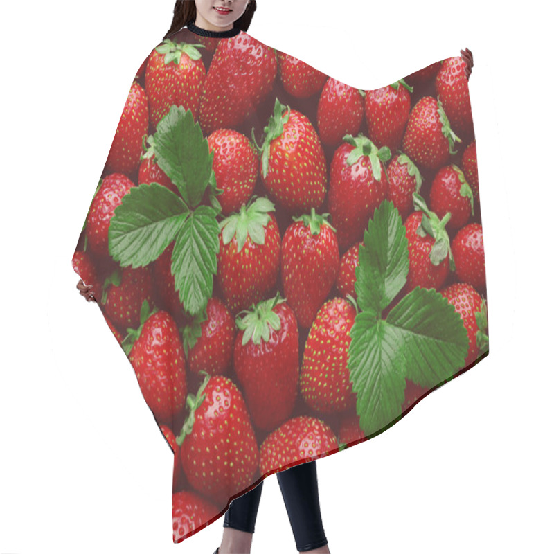 Personality  Fresh Strawberries Background Hair Cutting Cape