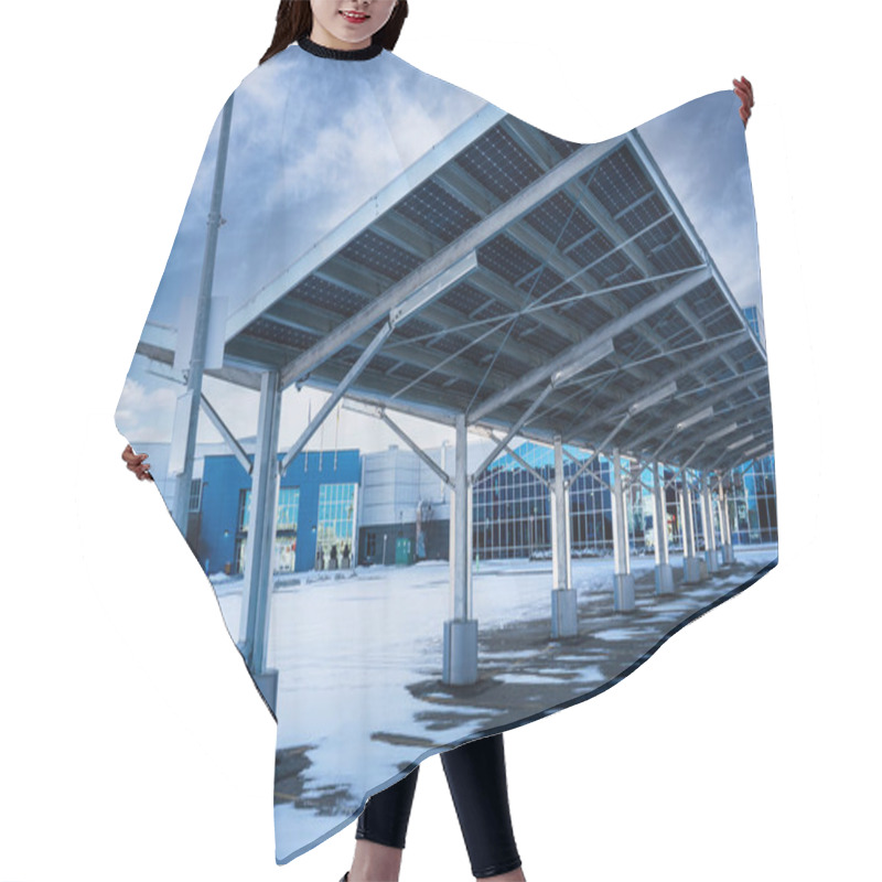 Personality  A Solar Carport For Producing Renewable Energy And Electric Vehicle Charging Is A Green Alternative In Airdrie Alberta Canada. Hair Cutting Cape