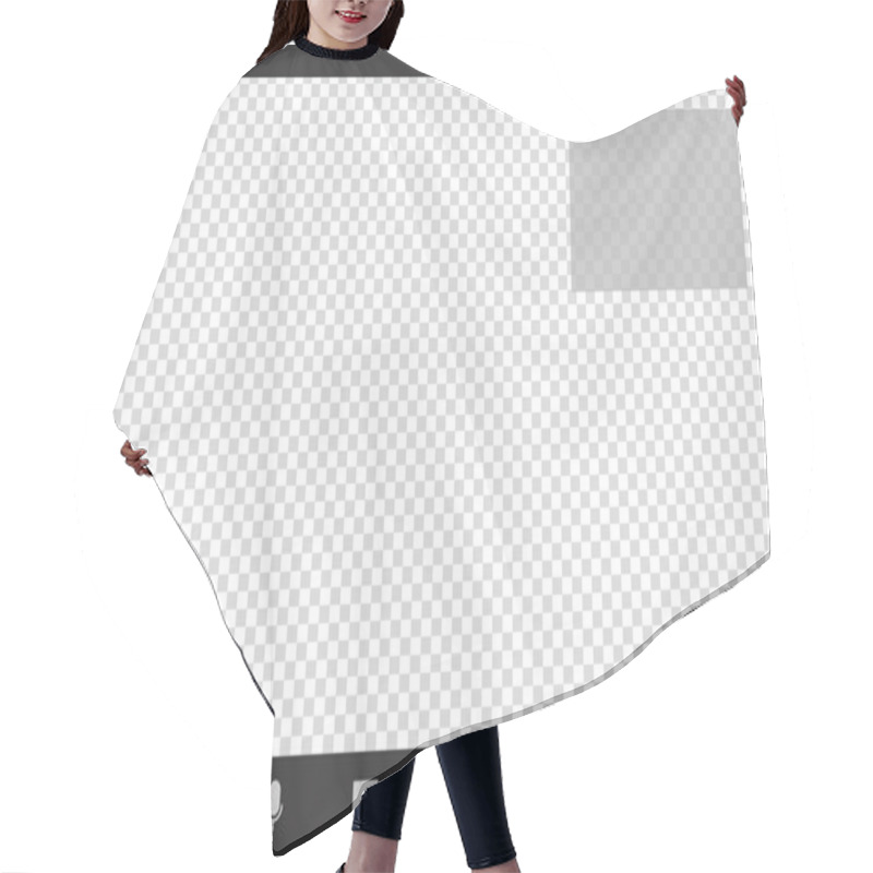 Personality  Video Conference Call Interface Vector Template. Online Communication Computer Program Screen Mock Up. Remote Quarantine Learning, Job, Training, Webinar. White Background Hair Cutting Cape