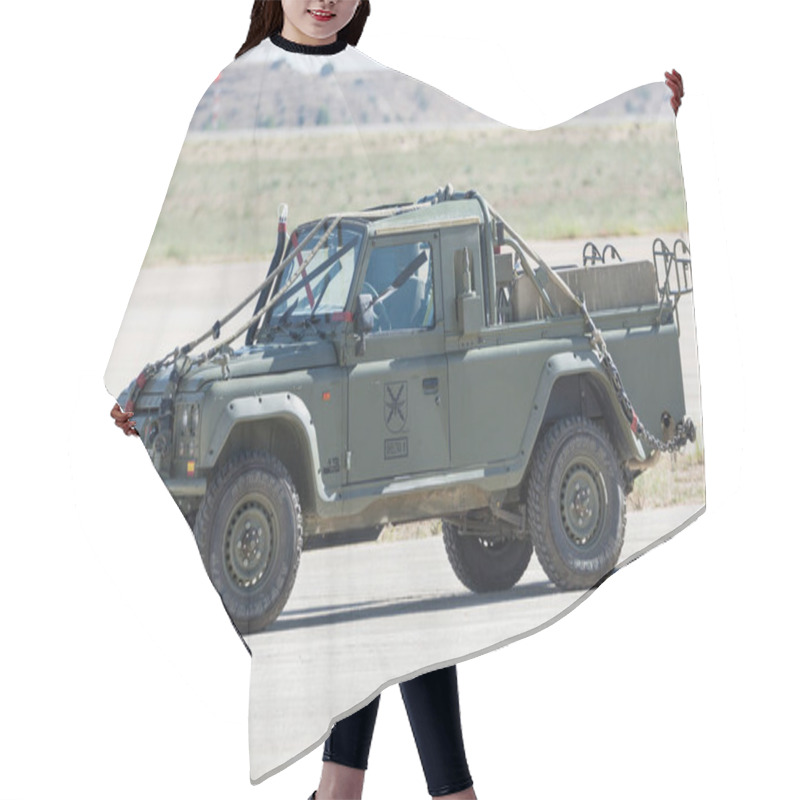 Personality  Army Off Road Suv Of Special Operation Of Spanish Army. Santana Anibal Hair Cutting Cape