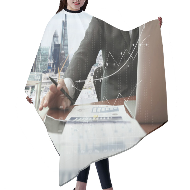 Personality  Business Documents On Office Table With Smart Phone And Digital  Hair Cutting Cape