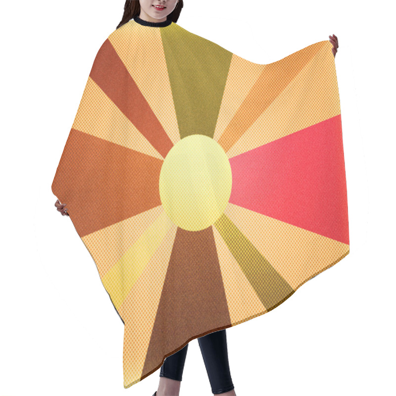 Personality  Retro Rays Background Hair Cutting Cape