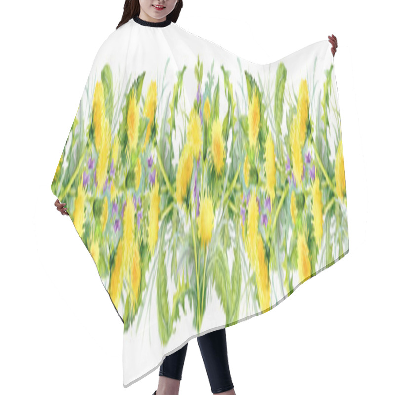 Personality  Dandelion Seamless Pattern Hair Cutting Cape