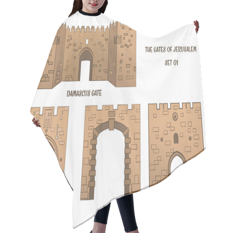 Personality  The Gates Of Jerusalem, Set 1 Hair Cutting Cape