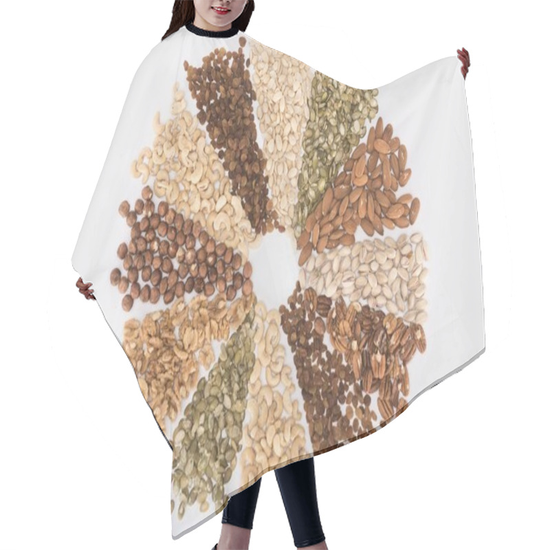 Personality  Circle Made From Assorted Nuts  Hair Cutting Cape