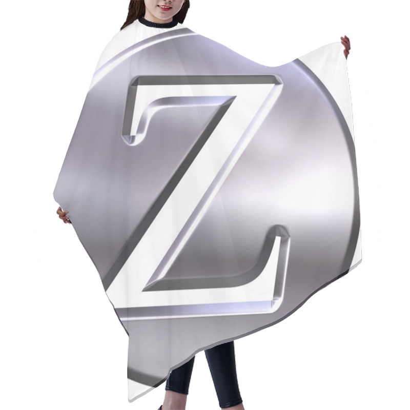 Personality  3D Silver Letter Z Hair Cutting Cape