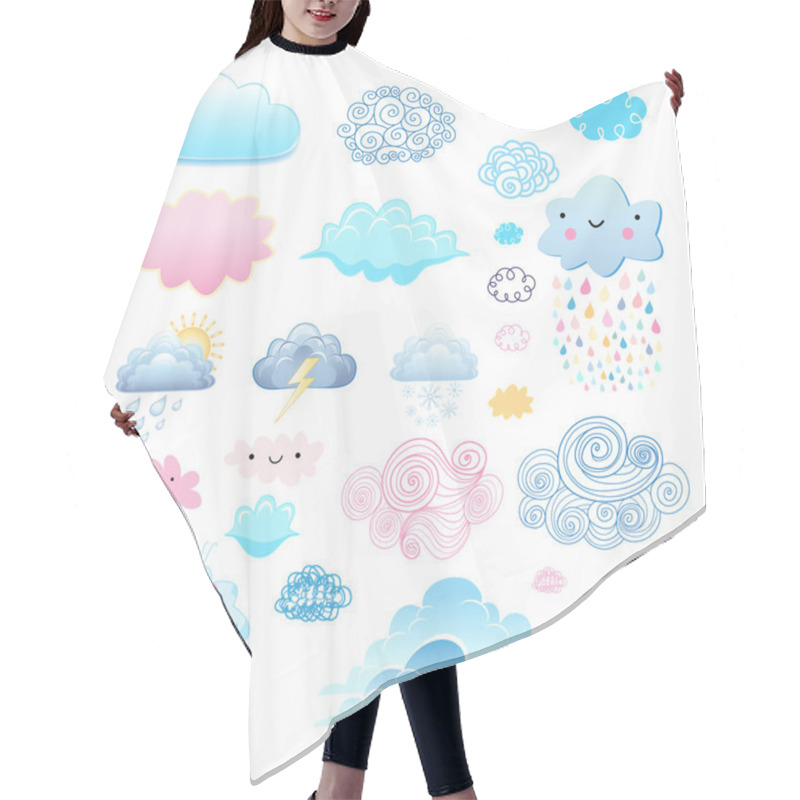 Personality  Set Of Different Clouds Hair Cutting Cape