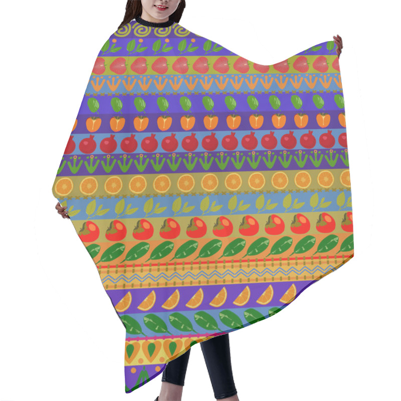 Personality  Hippie-style Pattern With Fruit Hair Cutting Cape