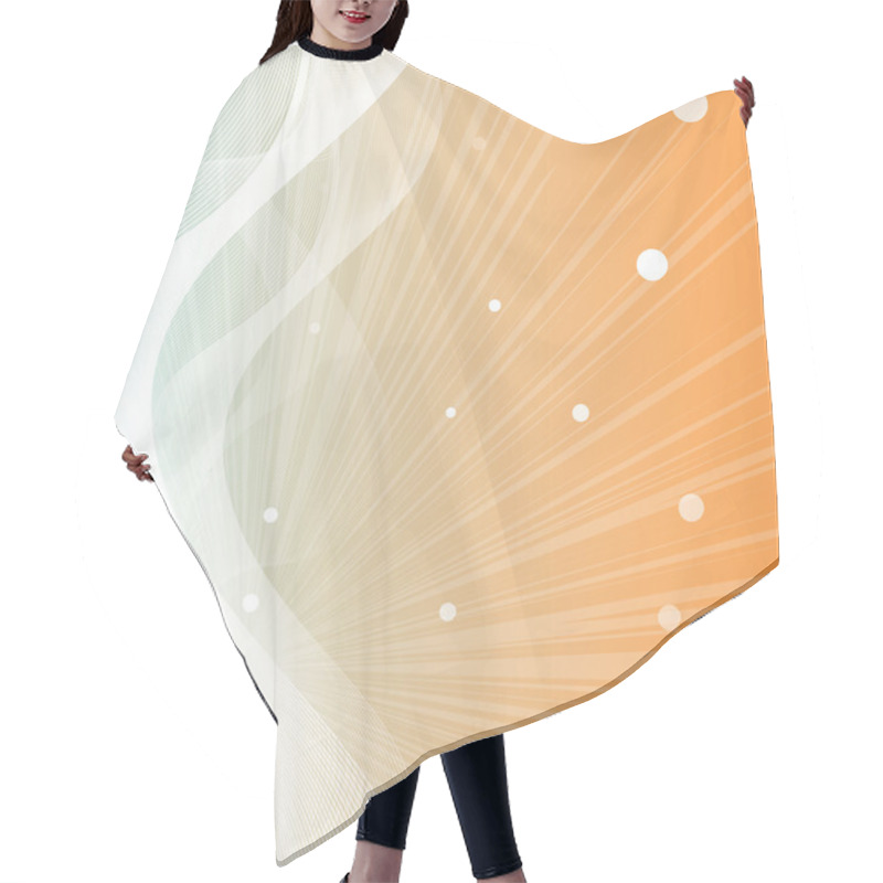 Personality  Wavy Lines Sunburst Background Hair Cutting Cape