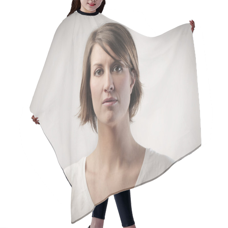 Personality  Young Woman Hair Cutting Cape