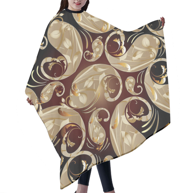 Personality  Paisley Seamless Floral Pattern. Vector Abstract Ornate  Hair Cutting Cape