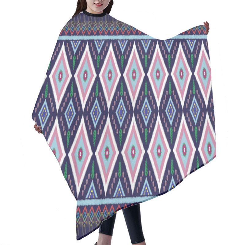 Personality  Sacral Tribal Ethnic Motifs Geometric Vector Background. Beautiful Gypsy Geometric Shapes Sprites Tribal Motifs Clothing Fabric Textile Print Traditional Design With Triangles Hair Cutting Cape