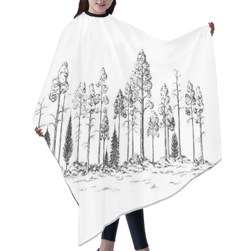 Personality  Panoramic View Of The Forest From Different Trees Hair Cutting Cape