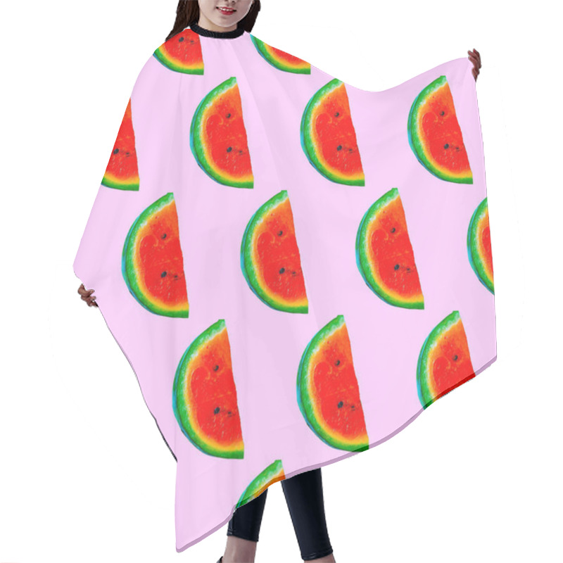 Personality  Seamless Fashion Pattern. Watermelon Background. Use For Invitations, Greeting Cards, Wrapping Paper, Posters, Fabric Print. Hair Cutting Cape