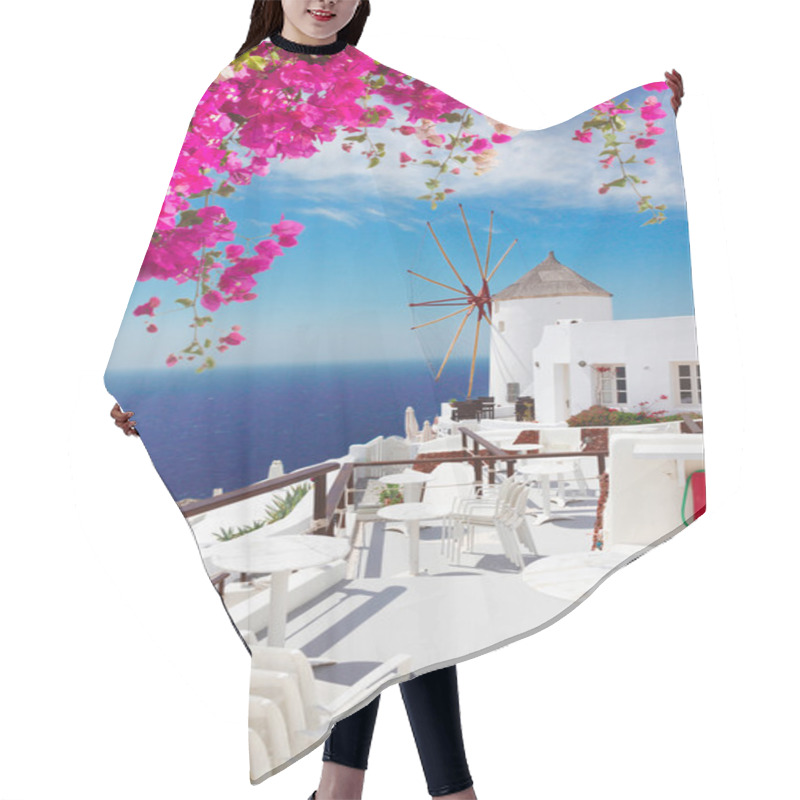 Personality  Windmill Of Oia, Santorini Hair Cutting Cape