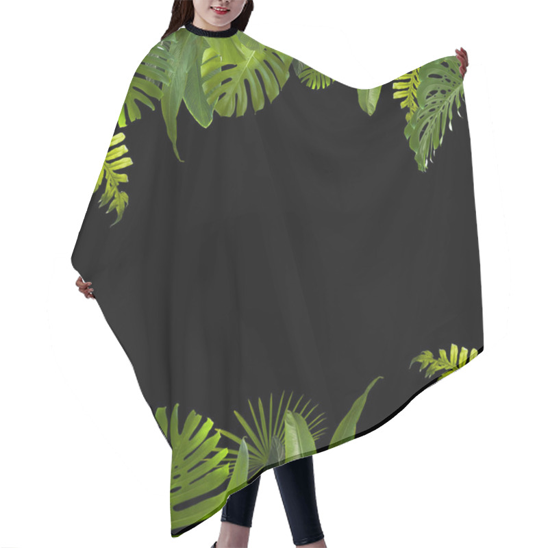 Personality  Tropical Jungle Leaves Background Hair Cutting Cape