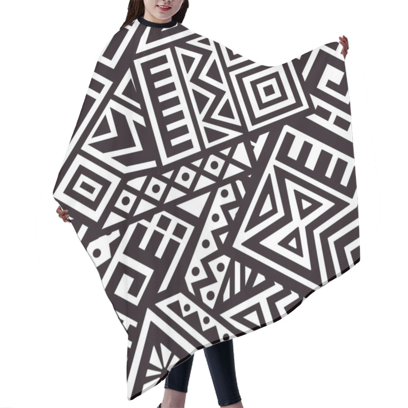 Personality  Aztec Vector Seamless Pattern Hair Cutting Cape