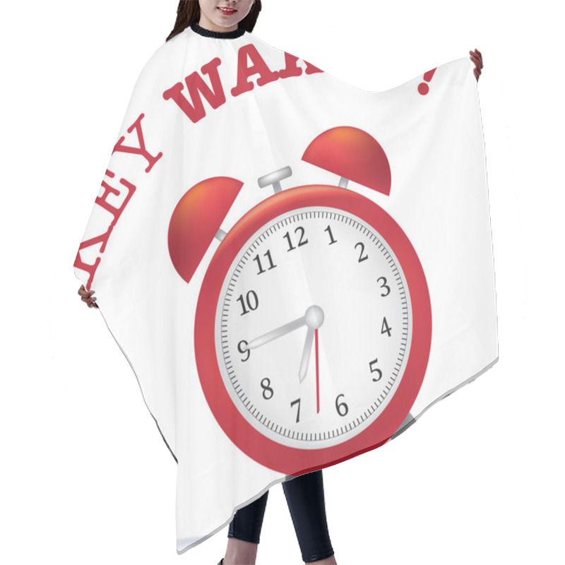 Personality  Alarm Clock Hair Cutting Cape