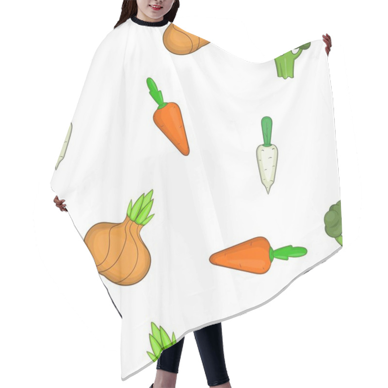 Personality  Farm Vegetables Pattern, Cartoon Style Hair Cutting Cape