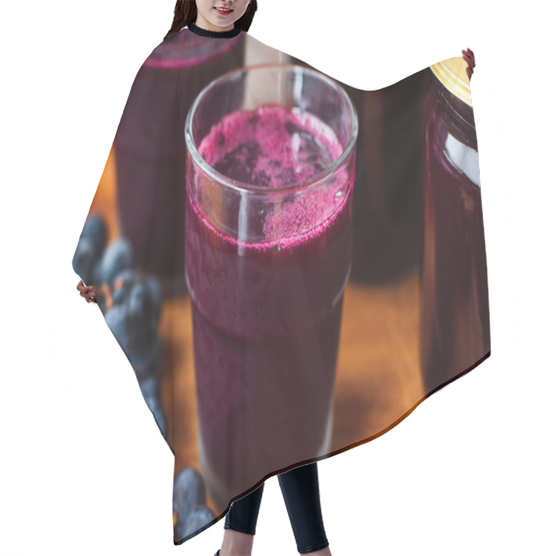 Personality  A Glass Of Fresh Grape Juice, Grape Juice Canning Hair Cutting Cape