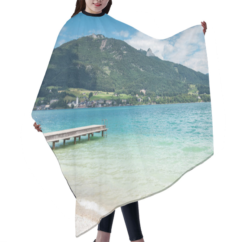 Personality  Wolfgangsee Lake With Turquoise Waters In Austria Hair Cutting Cape