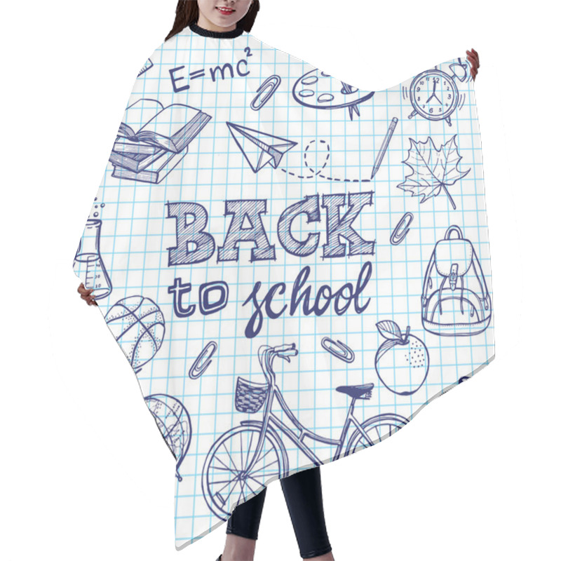 Personality  School Supplies And Back To School Inscription Hair Cutting Cape