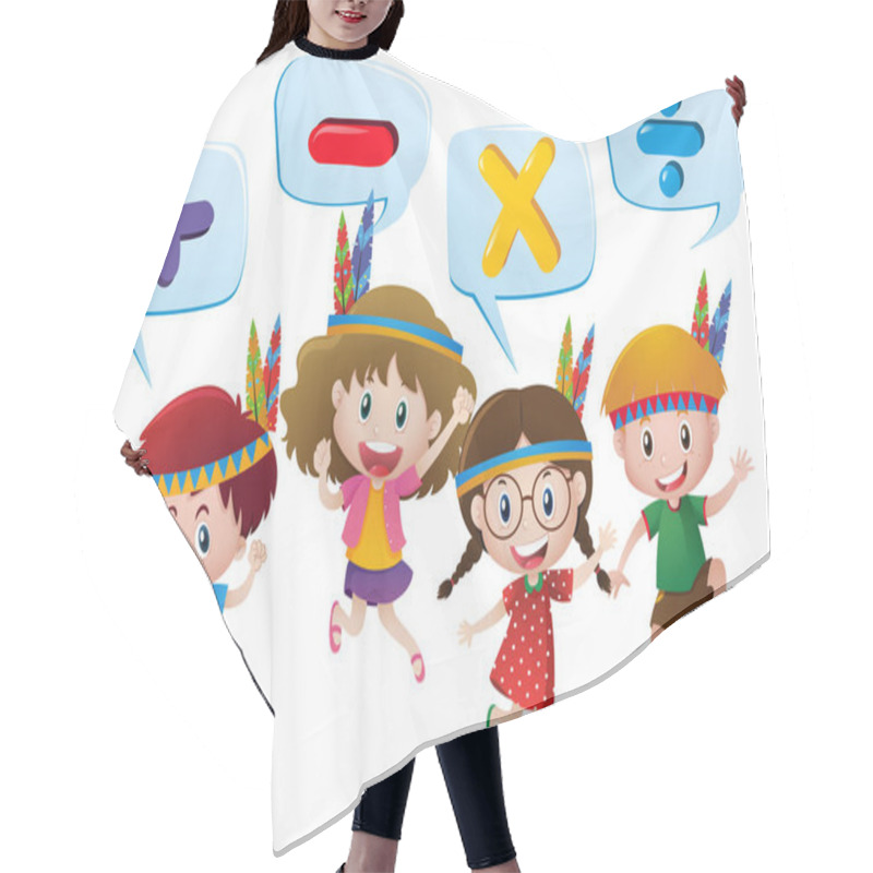 Personality  Kids And Different Math Signs Hair Cutting Cape