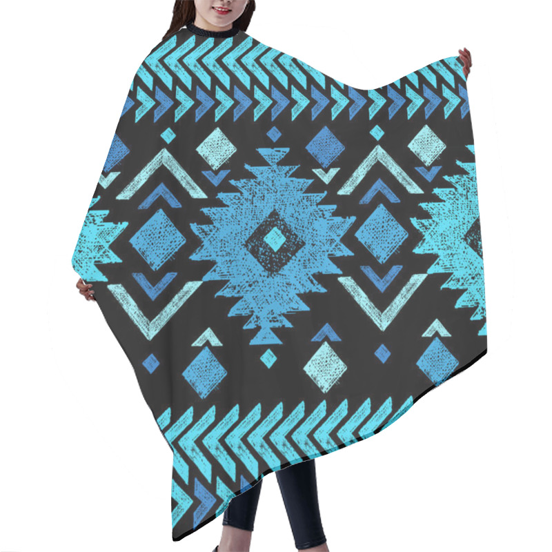 Personality  Hand Drawn Tribal Seamless Pattern Hair Cutting Cape