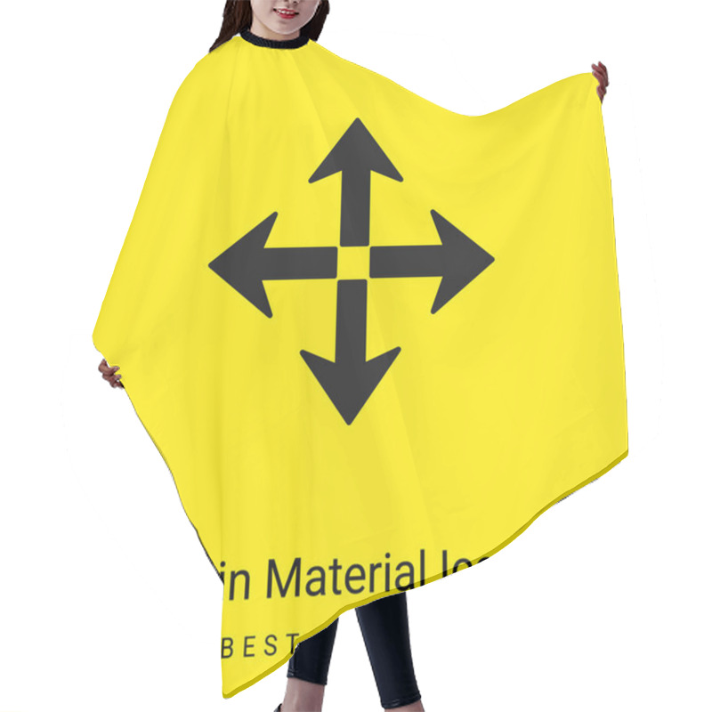 Personality  Arrow Spread Symbol Minimal Bright Yellow Material Icon Hair Cutting Cape