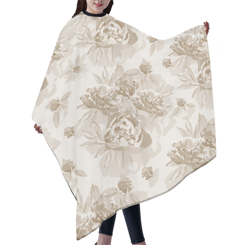 Personality  Pattern With Floral Ornaments Pattern Hair Cutting Cape