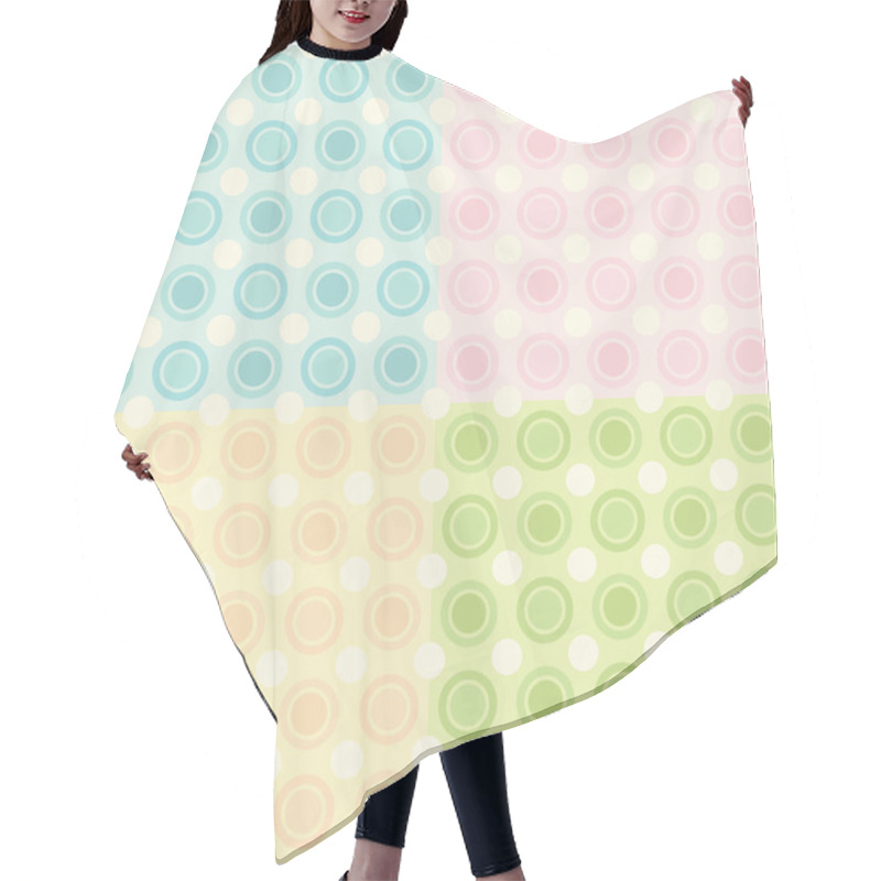 Personality  Seamless Polka Dot Patterns Hair Cutting Cape