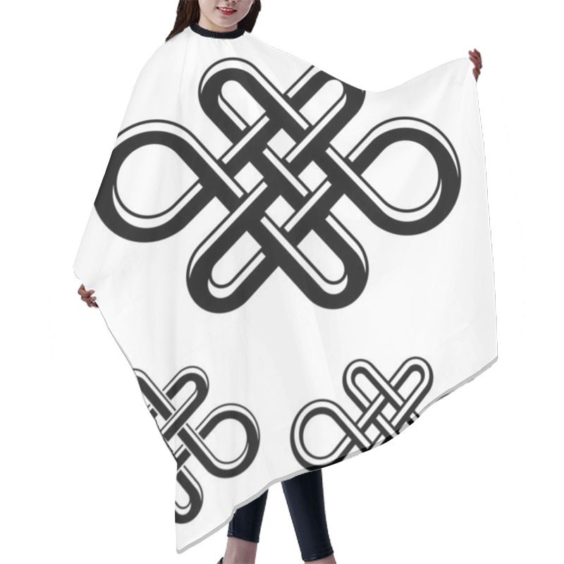 Personality  Endless Celtic Knots Hair Cutting Cape