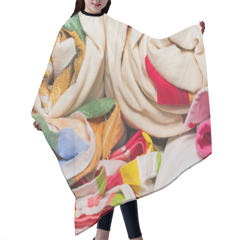 Personality  Linens Rolled Rolls Piled Stacks In A Closet, Cabinet Furniture  Hair Cutting Cape